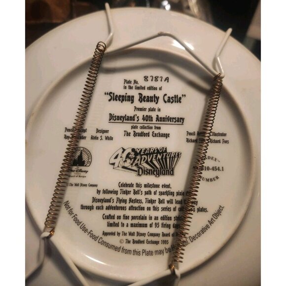 Bradford Exchange Blue Red Vintage Disneyland 40th Anniversary Collector Plate - Picture 2 of 3